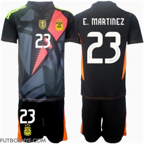 Camiseta Argentina Emiliano Martinez #23 Portero Primera Equipación para niños Copa America 2024 manga corta (+ pantalones cortos)